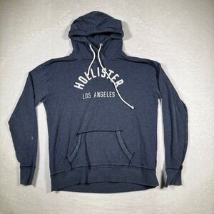 Hollister California Los Angeles Hoodie Pullover Blue Mens Size L